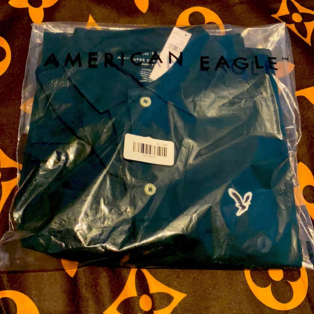 American Eagle Green Polo shirt size Small